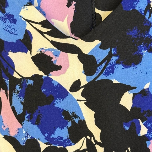 Worthington Blue and Purple Dress Short Sleeve Womens Size 8 - Picture 5 of 5